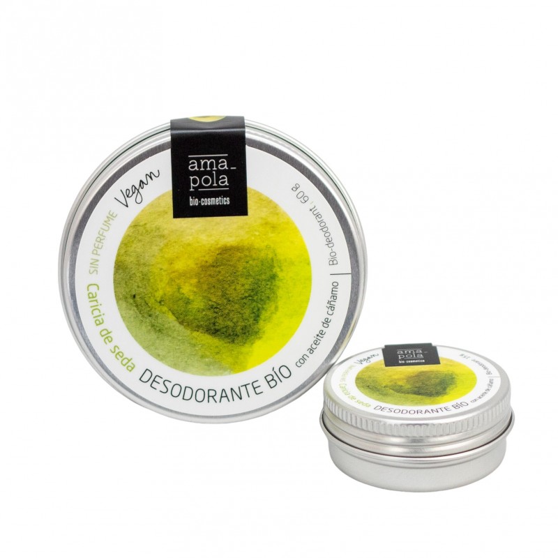 Amapola Desodorante sólido/bálsamo Bio Caricia de Seda Pack 2uds de 60g